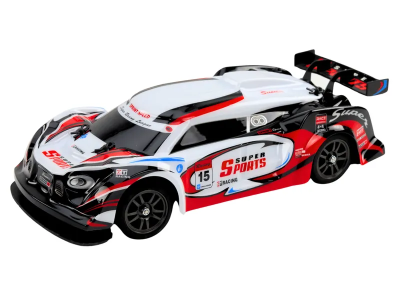 Auto Sportowe RC 1:16 Drift Wymienne Koła - Biało-Czerwone