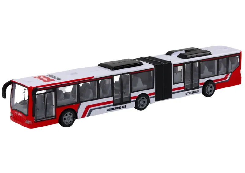 Autobus Miejski Zdalnie Sterowany RC - Czerwono-Biały