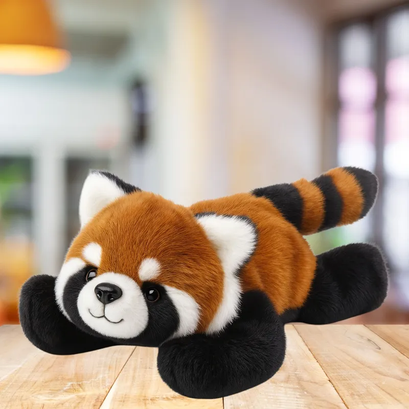Pluszowa Maskotka Przytulanka Panda Ruda 30cm - Czerwona