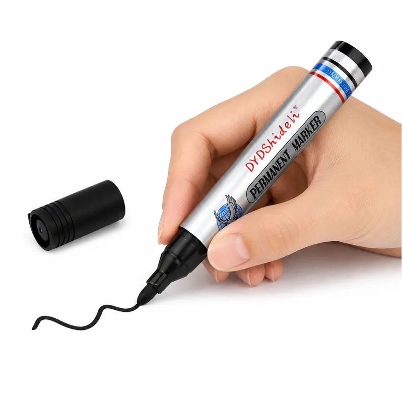 Marker Pisak Wodoodporny Permanentny Ścięta Końcówka - Czarny