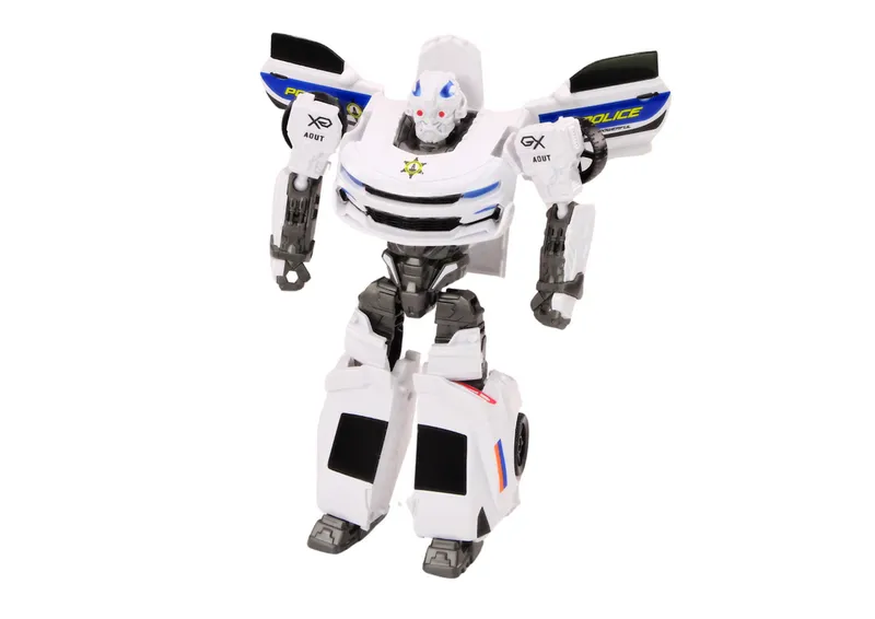 Auto-Robot 2w1 Transformacja Samochód Policyjny - Biały
