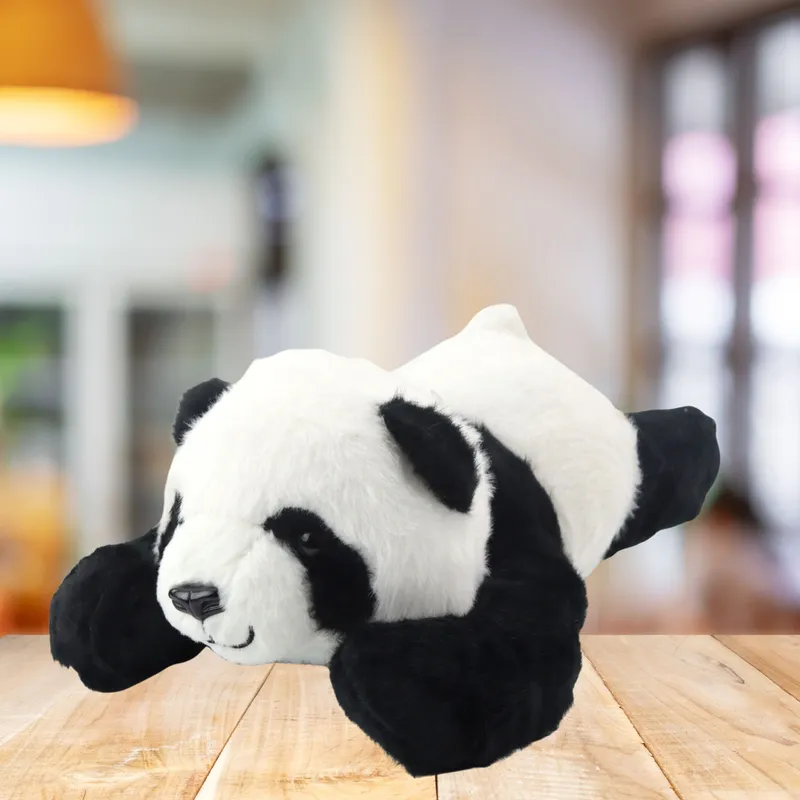 Pluszowa Maskotka Przytulanka Leżąca Panda 30cm - Czarno-Biała