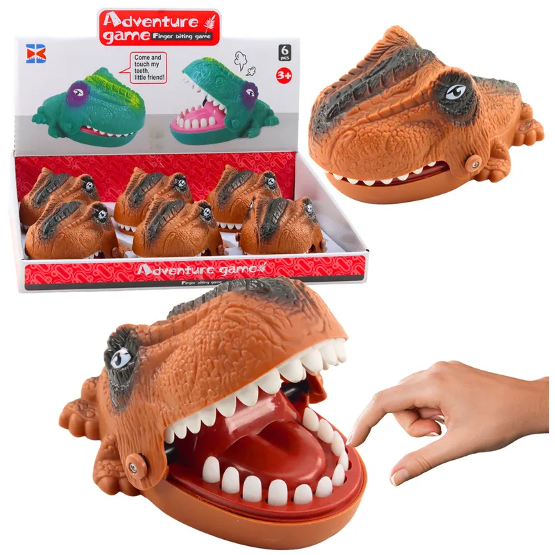 Gra Zręcznościowa Gryzący Atakujący Dinozaur - Brązowy