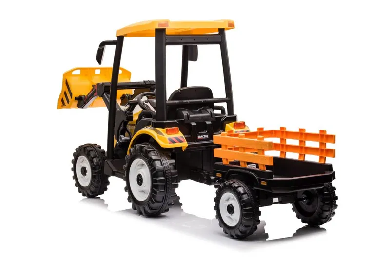 Traktor Na Akumulator Z Przyczepą Hercules 24V - Żółty