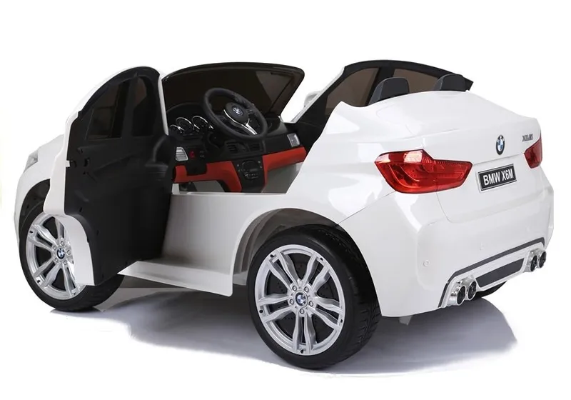 Auto Na Akumulator NOWE BMW X6M SUV Światła LED MP3 Pilot - Białe