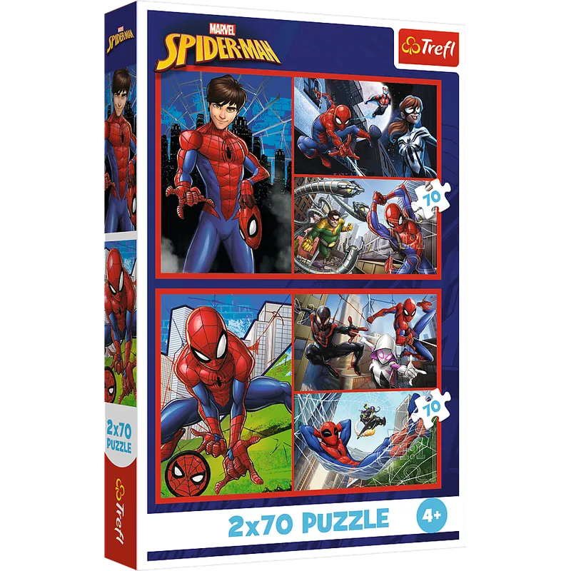 Puzzle - 2x70 - Pajęcze Historie - DISNEY MARVEL Spiderman - TREFL 34443