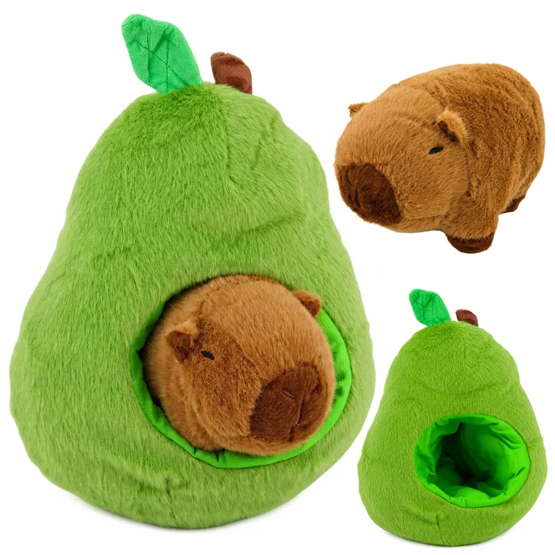 Awokado Z Kapibarą 2w1 Pluszowe Maskotka Przytulanka 35 cm - Zielone