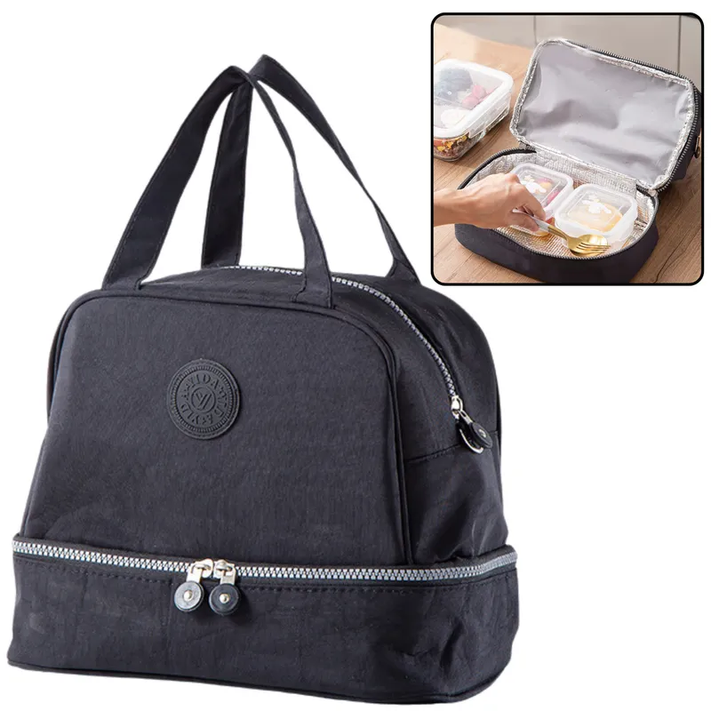 Torba Termiczna Izolacyjna Śniadaniowa Pas Z Regulacją 27cm - Czarna