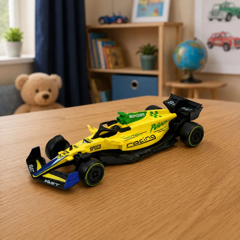 Autko Wyścigówka Metalowa Formuła Napęd Pull Back 1:43 - Żółta