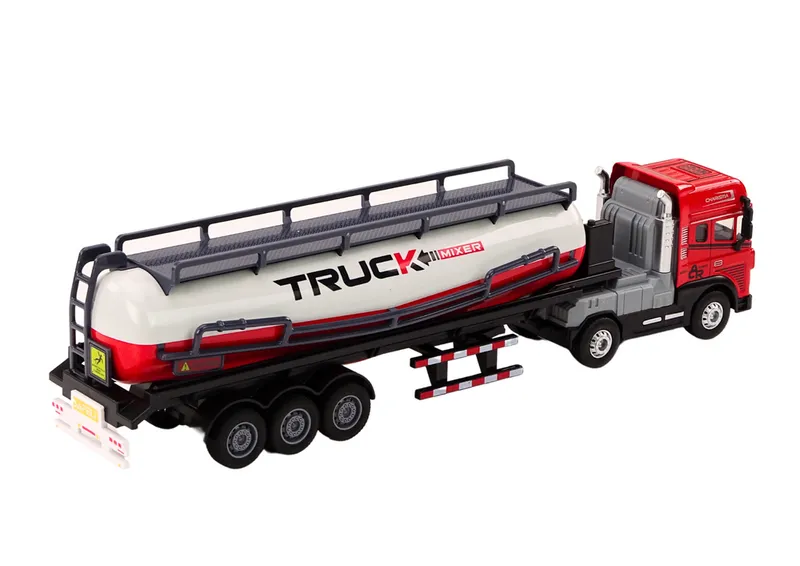 Ciężarówka Z Przyczepą TIR Cysterna 1:24 Auto Ciężarowe Dźwięki - Czerwone