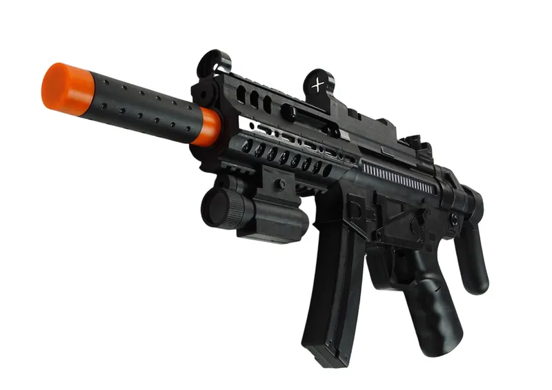 Duży Pistolet Karabin Maszynowy Na Baterie Światło Dźwięk Wibracje