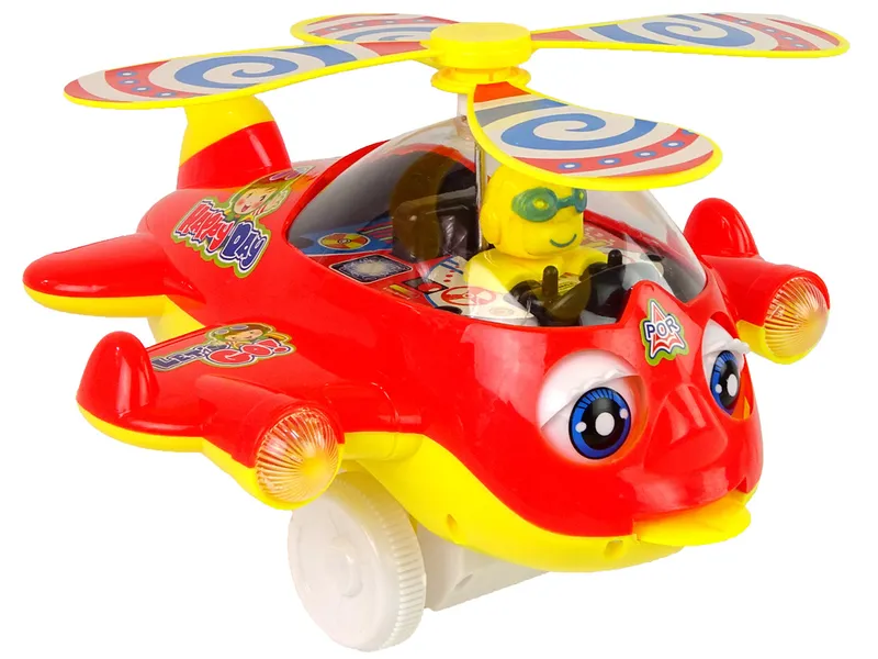 Samolot Pchacz Dzwonek Kij Pilot - Czerwony
