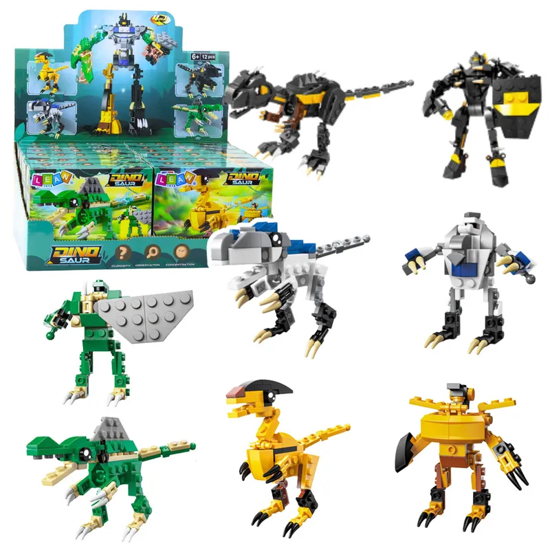 Klocki Konstrukcyjne Dinozaur Robot 2w1 57-70 el. Mix