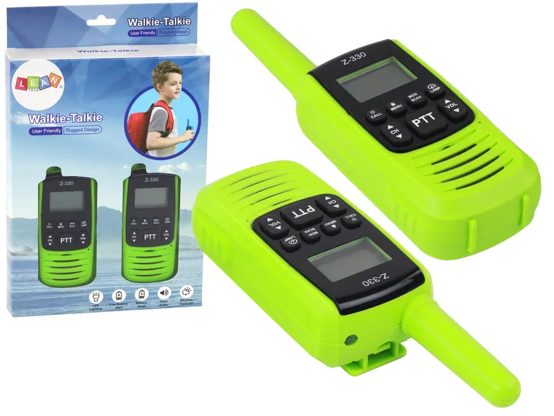 Krótkofalówki Walkie-Talkie Zasięg 3km Gadżet Do Komunikacji - Zielone