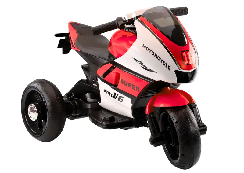 Motorek Trójkołowy Dla Dzieci HT-5188 Światła LED MP3 - Czerwony