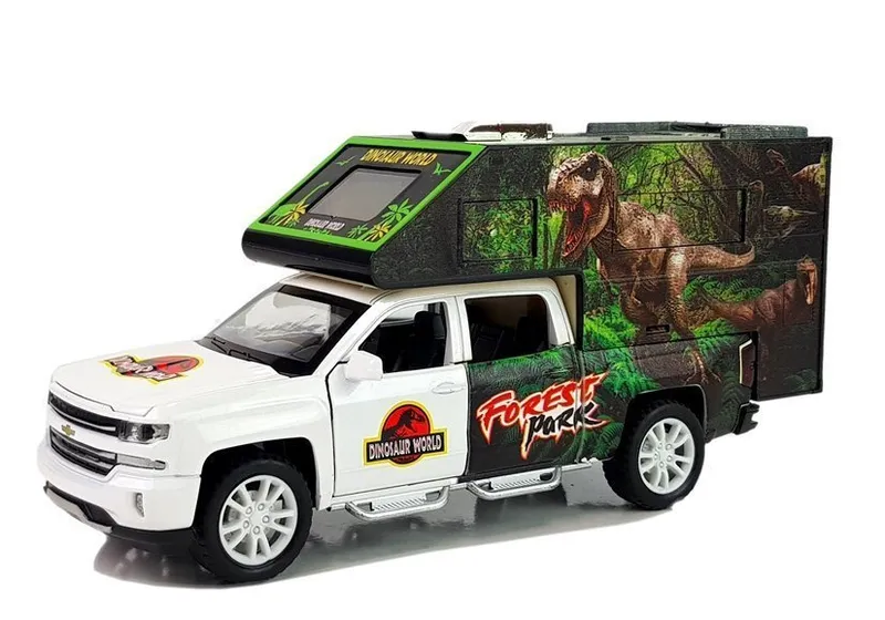 Camper Z Dinozaurami - Biały