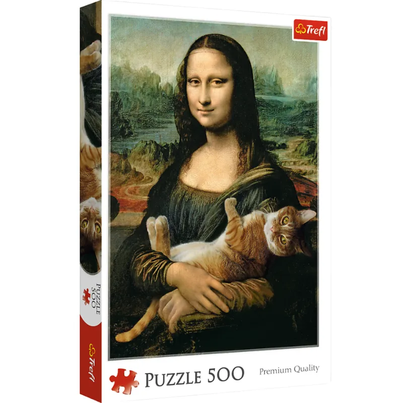 Puzzle - 500 - Mona Lisa I Kot Mruczek - TREFL 37294