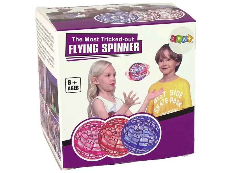 Latająca Wirująca Kula Flynova Sterowana Ręką LED 10 cm - Niebieska