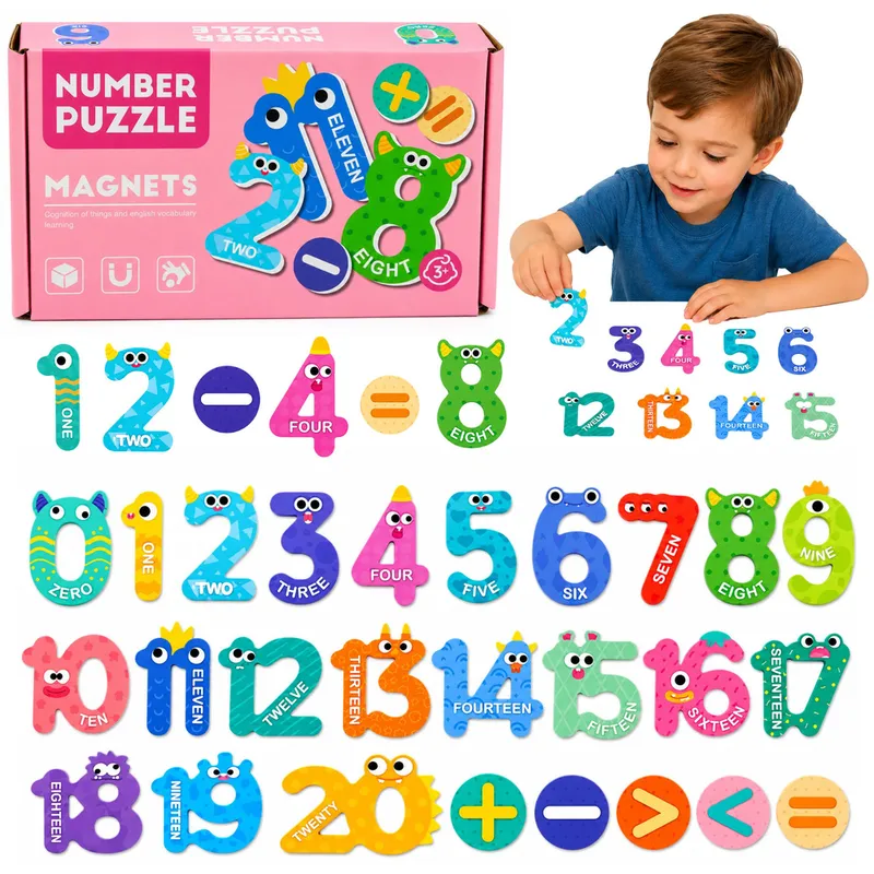 Puzzle Magnetyczne Działania I Liczby Działania Magnesy Edukacyjne 26 el