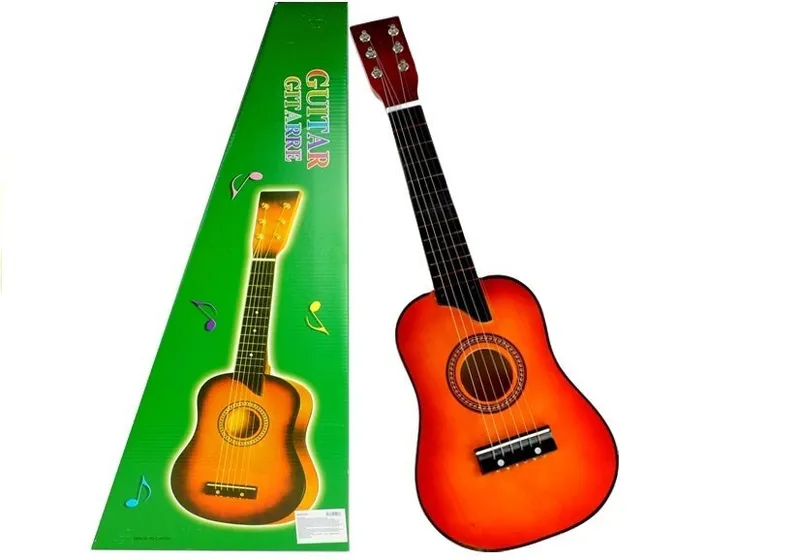 Gitara Drewniana Klasyczna Z Kostką 60 cm - Czerwona
