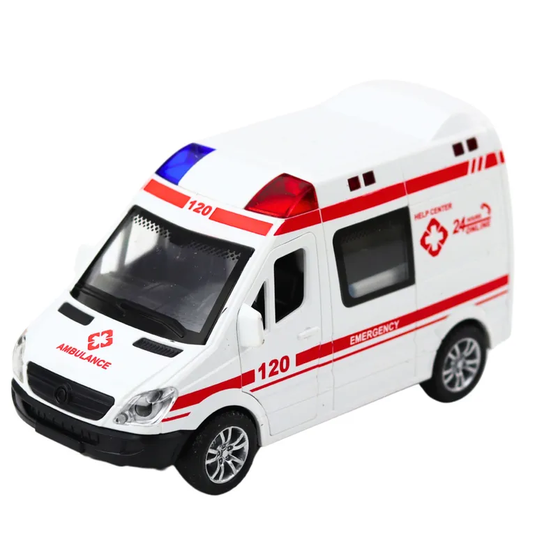 Wóz Policyjny Karetka Ambulans Otwierane Drzwi Napęd Światła Dźwięki Mix
