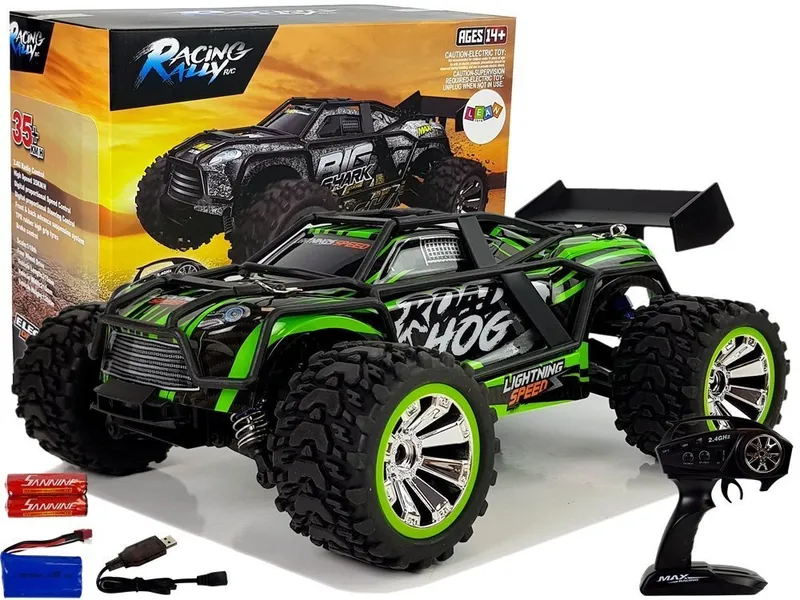 Auto Off-Road Zdalnie Sterowane 2.4G 1:18 35 km/h Kontrola Prędkości - Zielone