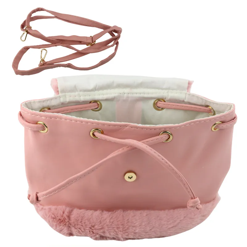 Plecak Dziecięcy Pluszowy Uszy Regulowany Pasek 22cm 4l - Różowy