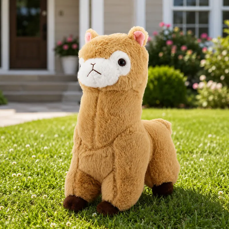 Pluszowa Alpaka Lama Maskotka Przytulanka Miękkie Futerko 28 cm - Kremowa