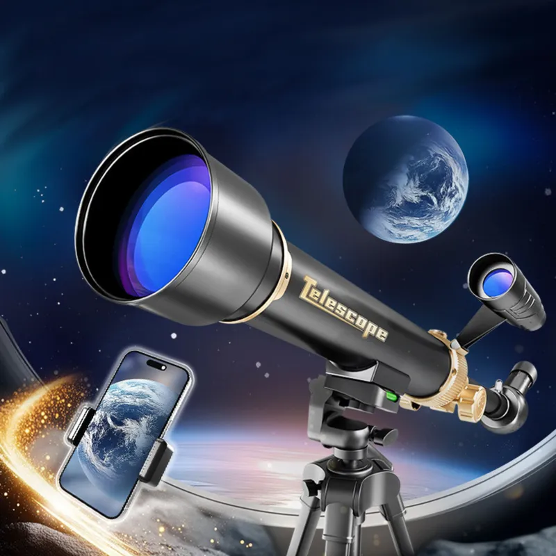 Teleskop Astronomiczny Edukacyjny Aluminiowy Akcesoria Statyw 1.35 m