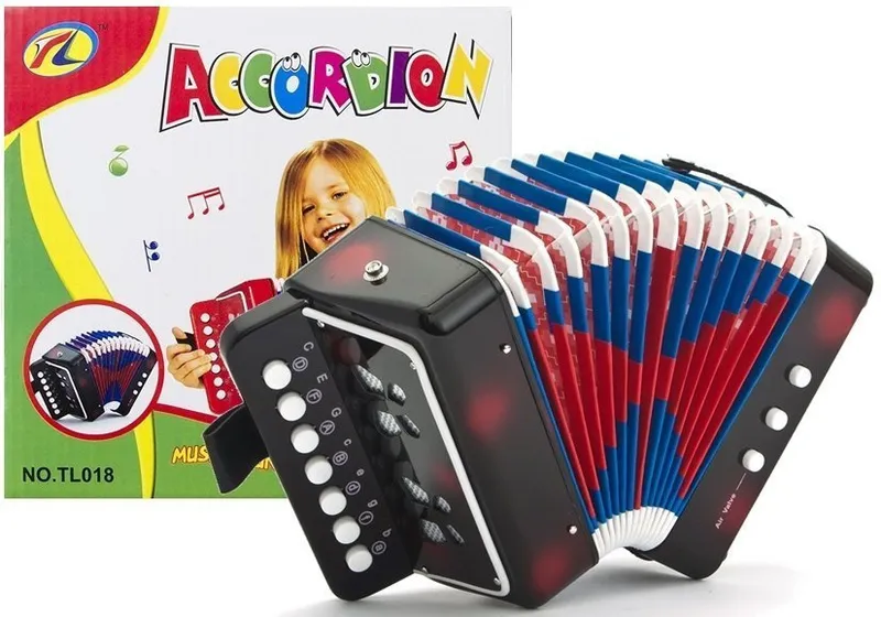 Akordeon Instrument Dla Małego Muzyka - Czarny