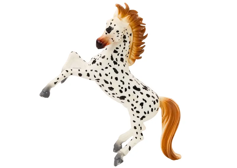 Figurka Konia Koń W Kropki Stojący Stajnia Farma Cute Horse - Biały