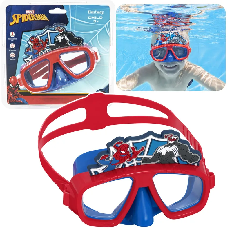 Maska Okulary Do Nurkowania Dziecięca Spiderman BESTWAY 98023