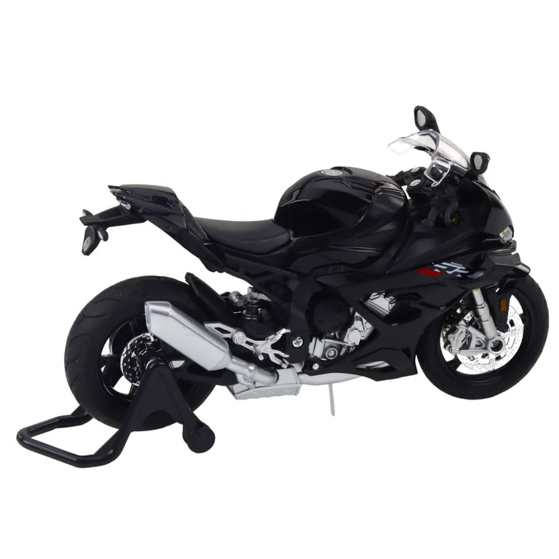 Motocykl Sportowy Metalowy Światła Dźwięki S1000 1:12 - Czarny