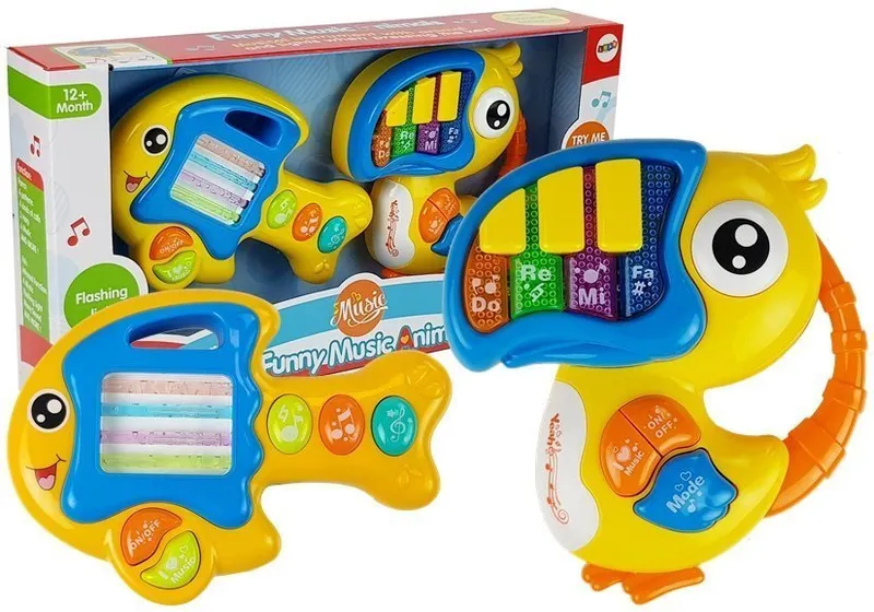 Pianinko I Gitara Na Baterie Papuga Rybka