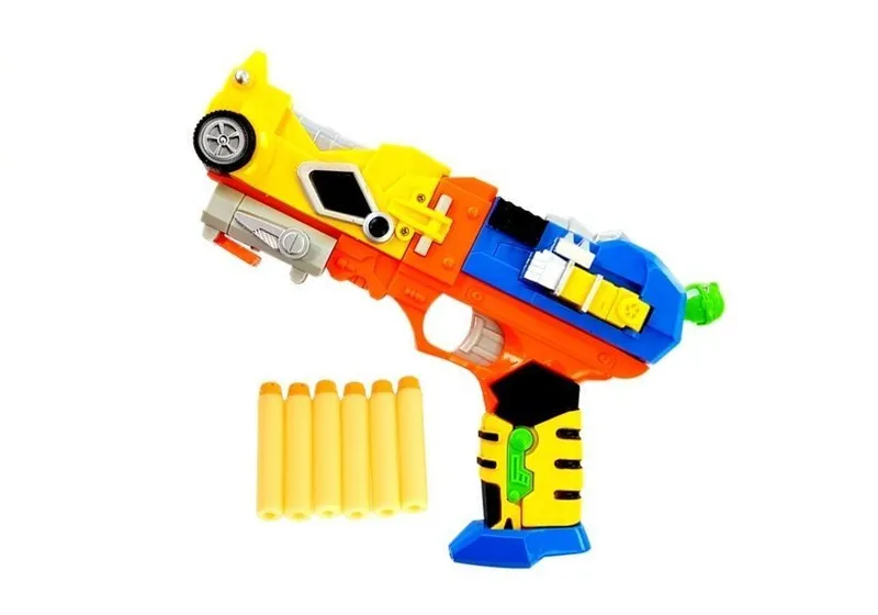 Pistolet Na Strzałki Piankowe Robot 2w1 Maska 6 Strzałek