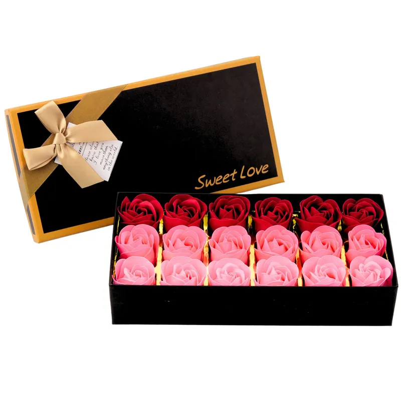 Flower Box Wieczne Pachnące Róże Kwiaty W Pudełku Różowe Czerwone 18 szt