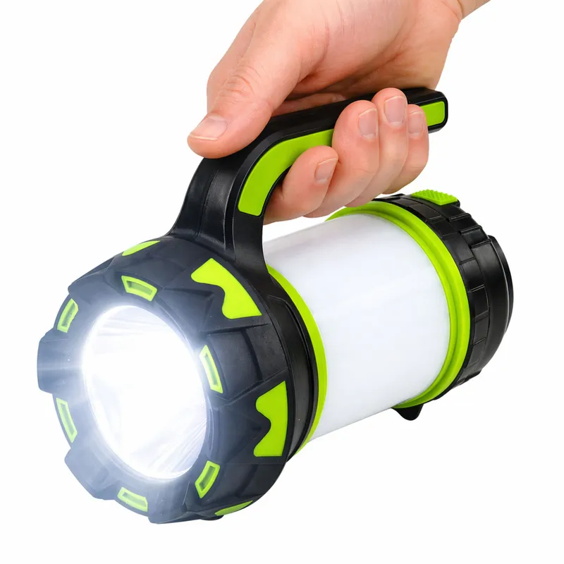 Latarka Lampa LED 2w1 Kempingowa Turystyczna Akumulatorowa Wielofunkcyjna