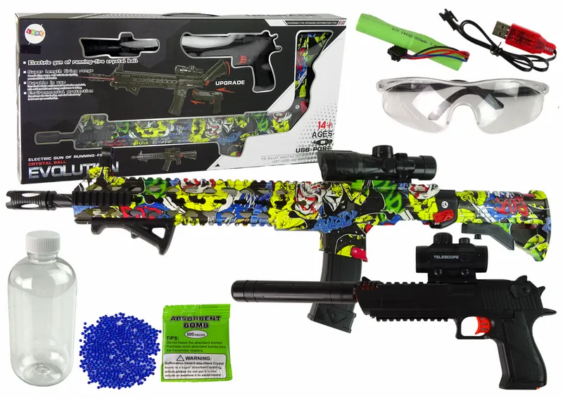 Karabin Pistolet Na Kulki Wodne Akcesoria Kolorowy
