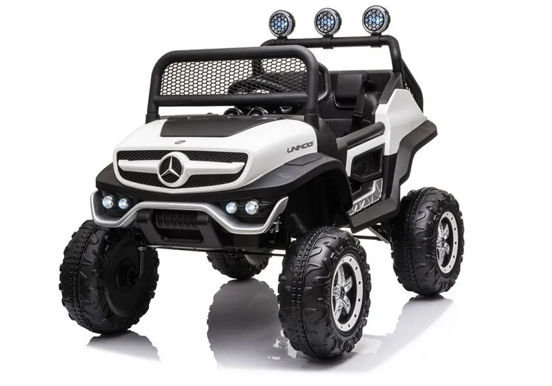 Pojazd Na Akumulator MERCEDES Unimog S Światła LED MP3 Pilot - Biały