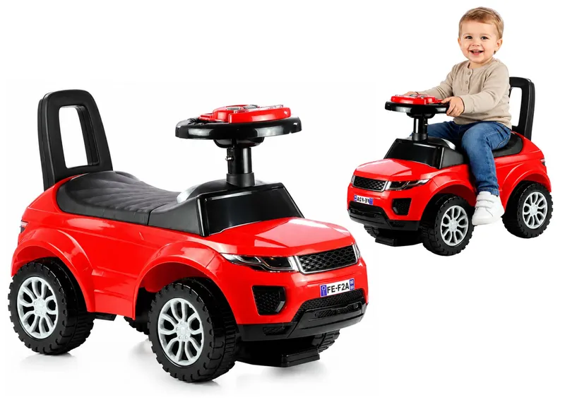 Jeździk Dla Malucha 613W Gra + Świeci - Czerwony