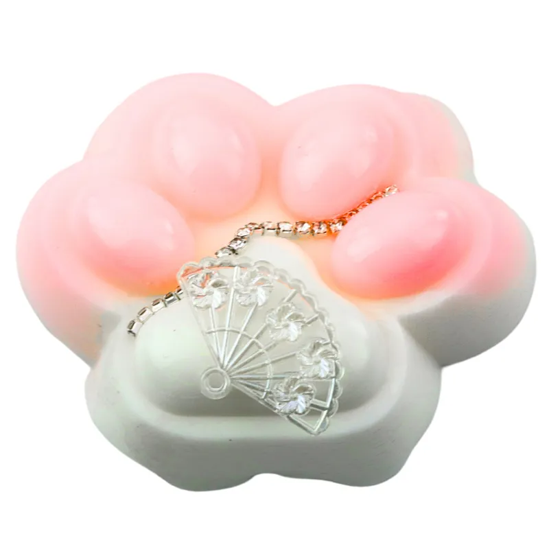 Gniotek Kocia Łapka Antystresowa Sensoryczna Squishy Ozdoby - Biała
