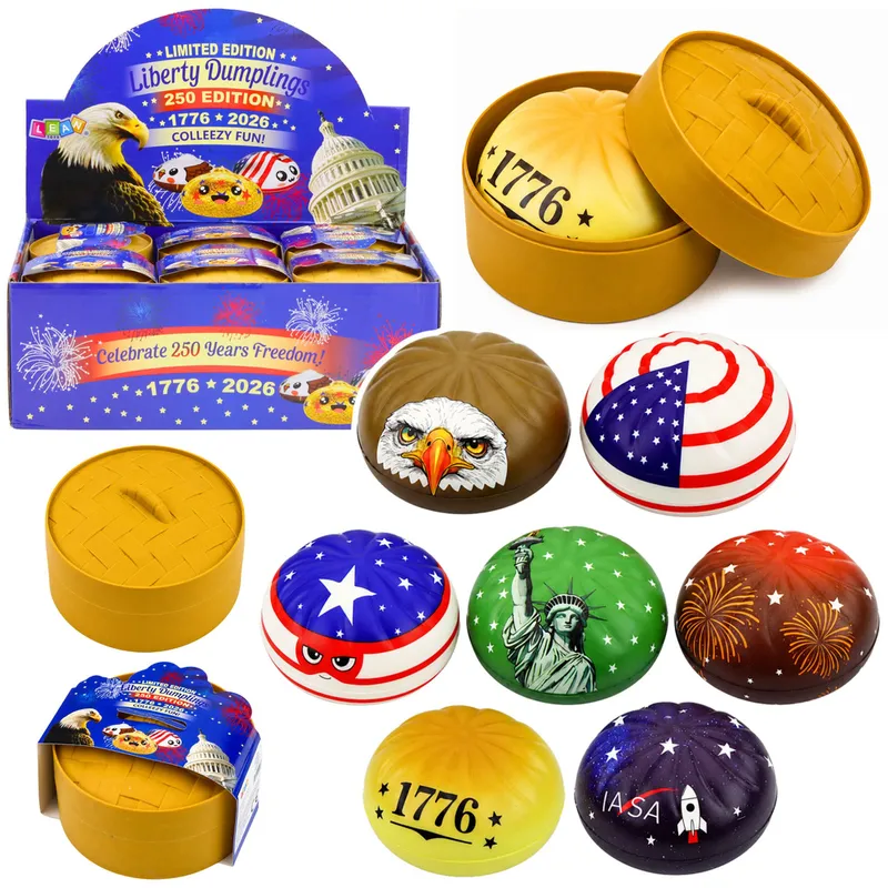 Gniotek Pierożek Dumpling Pieróg USA Pachnący Piankowy Pudełko 8.5 cm