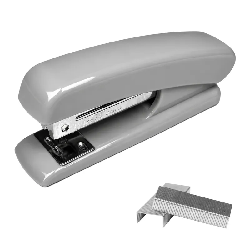 Zszywacz Biurowy Metalowy Do 25 Kartek 24/6 26/6 Zszywki - Szary