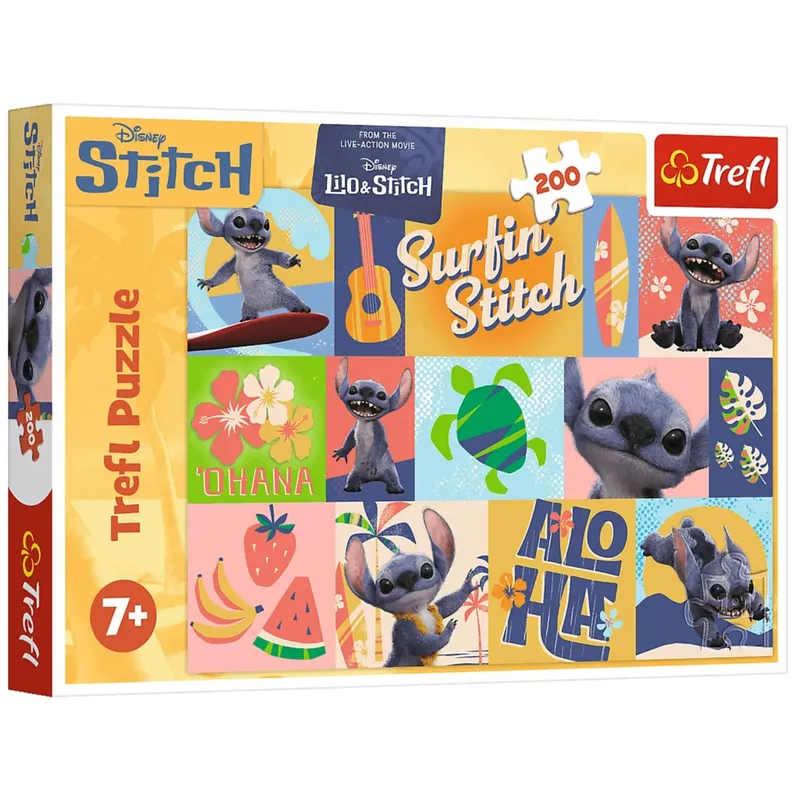 Puzzle - 200 - Hawajskie Przygody - DISNEY Stitch - TREFL 13331