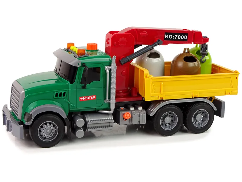 Ciężarówka Auto Dźwig Transport Kosz Na Śmieci Dźwięk