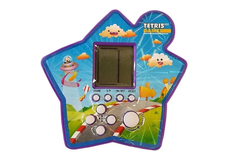 Gra Elektroniczna Kieszonkowa Tetris - Fioletowy