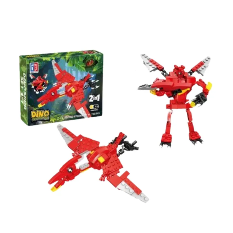 Klocki Konstrukcyjne Dinozaur Robot 2w1 50-70 el. Mix