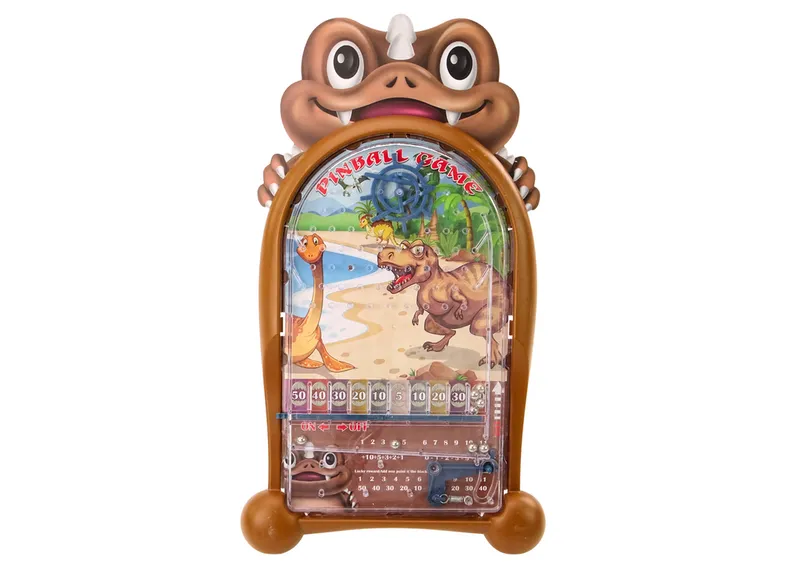 Gra Zręcznościowa Pinball Dinozaury Stojak - Brązowy