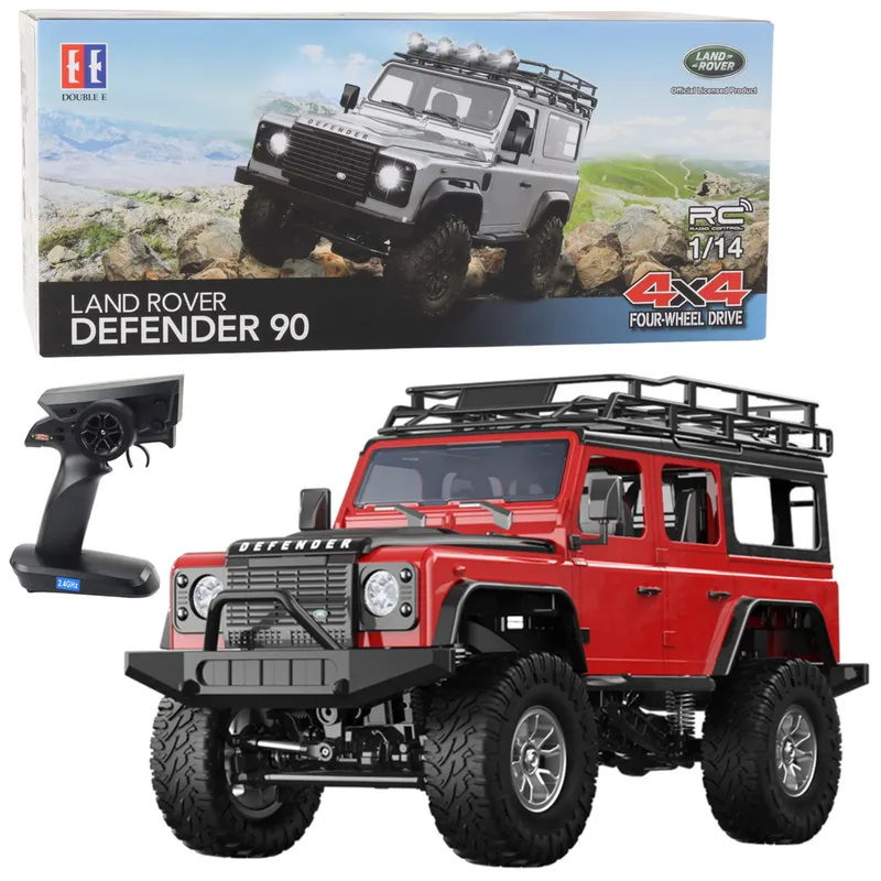 Auto Terenowe Zdalnie Sterowane RC Land Rover Defender 90 1:14 - Czerwony