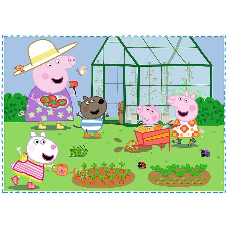 Puzzle - 4w1 (12,15, 20, 24) - Wspomnienia Z Wakacji - Świnka Peppa - TREFL 34359